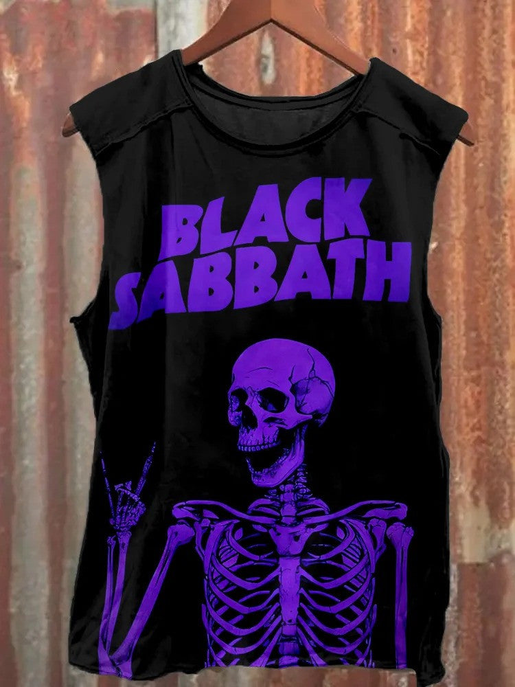 Black Sabbath Merch Tank Top Skeleton Black Sabbath Sweatshirt Gifts For Rock Band Fans-1