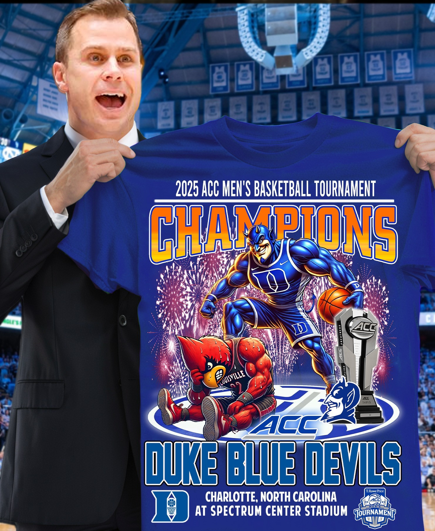 Blue Devils Duke ACC Championship Shirt 2025 Men's Basketball Champions Go Duke Fan Gifts-1