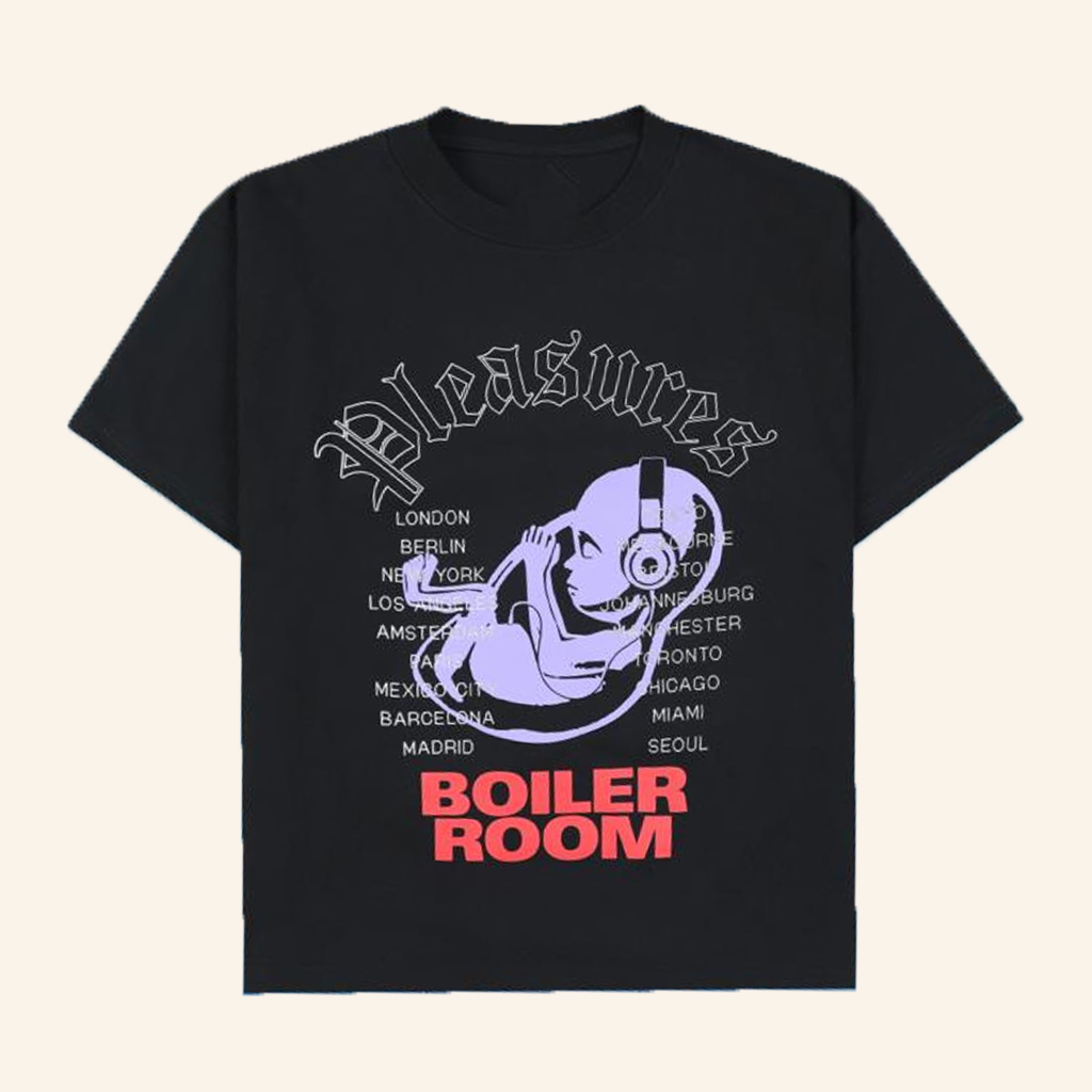 Boiler Room Merch Br X Pleasures Headphone Black T-Shirt Best Gifts For Her-1