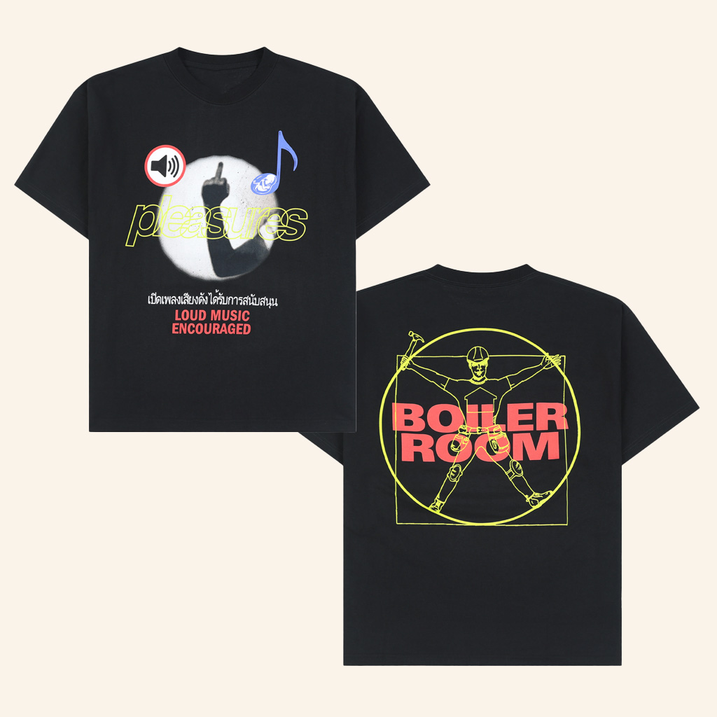 Boiler Room Merch Br X Pleasures Loud Music Black T-Shirt Gifts For Her-1