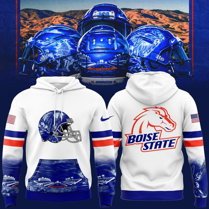Boise State Broncos Football The Blue And The State Of Idaho 2025 Hoodie Fans Merch Him Gifts-1
