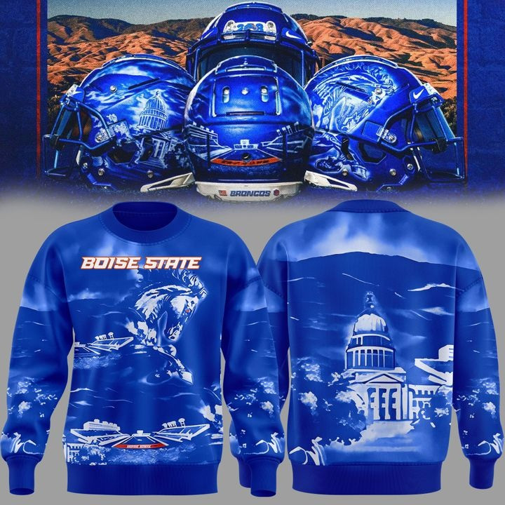 Boise State Broncos Football The Blue And The State Of Idaho 2025 Sweatshirt Fans Merch-1