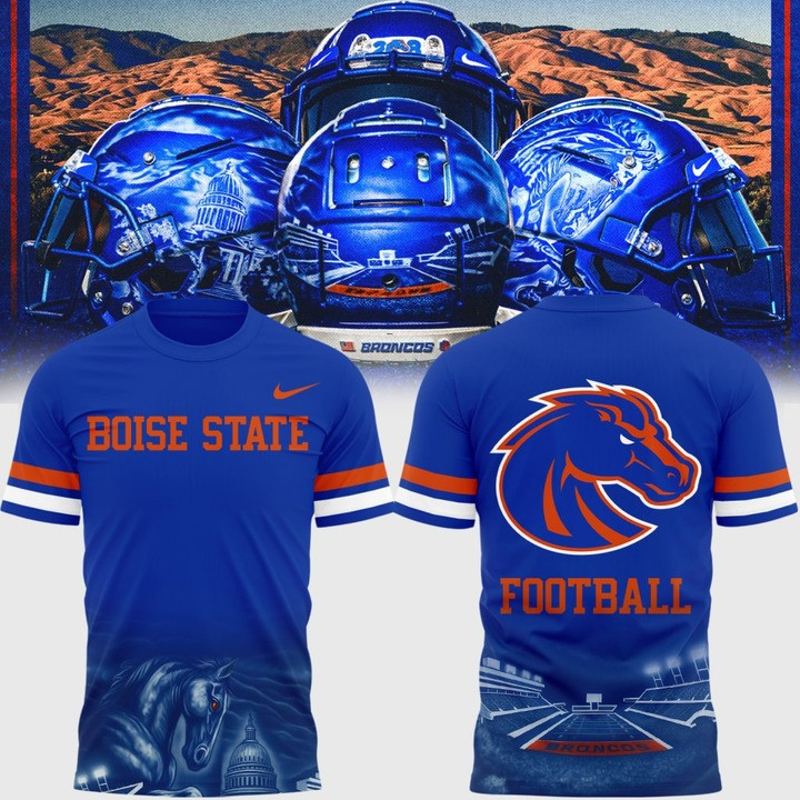 Boise State Broncos Football The Blue And The State Of Idaho 2025 T-Shirt Fans Merch Gifts-1