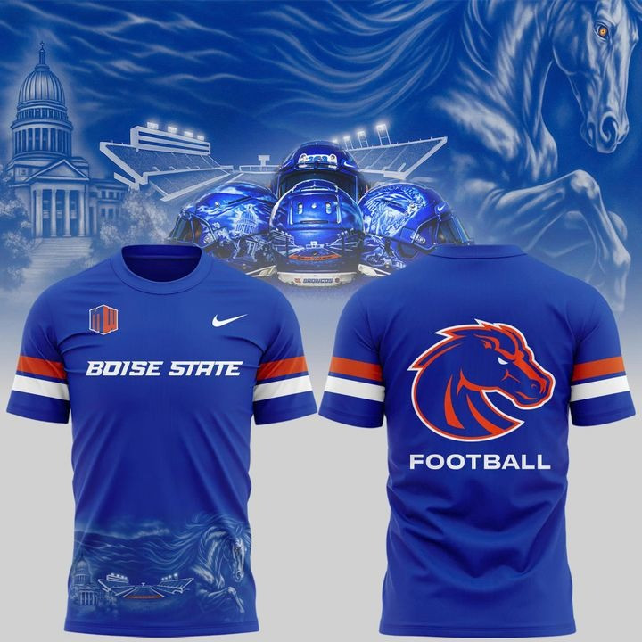 Boise State Broncos Football The Blue And The State Of Idaho 2025 T-Shirt Football Fans Merch-1