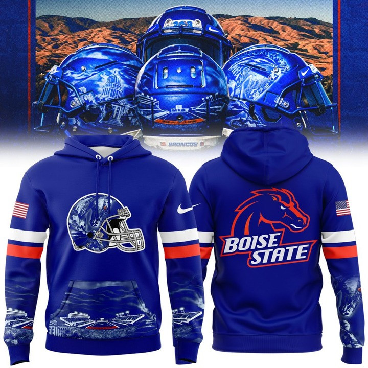 Boise State Broncos Football The Blue And The State Of Idaho Hoodie 2025 Fans Merch Gifts-1