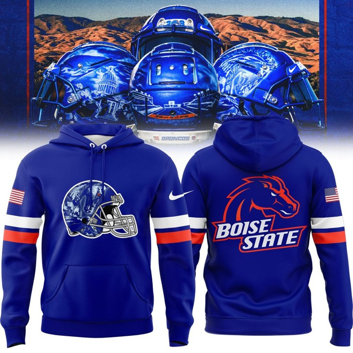 Boise State Broncos Football The Blue And The State Of Idaho Hoodie 2025 Football Fans Merch-1