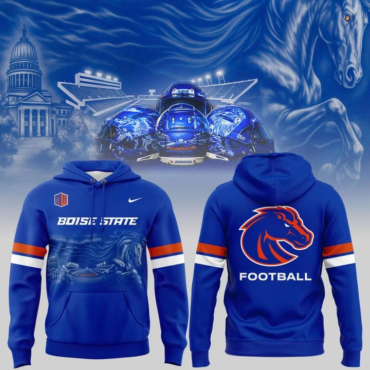 Boise State Broncos Football The Blue And The State Of Idaho Hoodie Fans Merch Gifts For Men-1