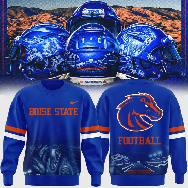 Boise State Broncos Football The Blue And The State Of Idaho Sweatshirt 2025 Fans Merch-1