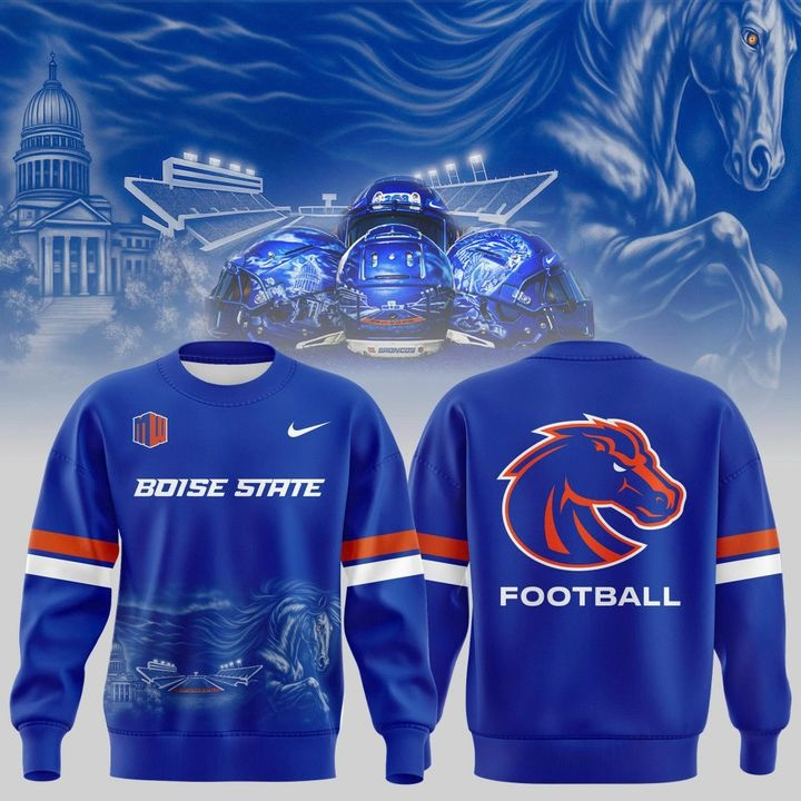 Boise State Broncos Football The Blue And The State Of Idaho Sweatshirt Football Fans Merch-1