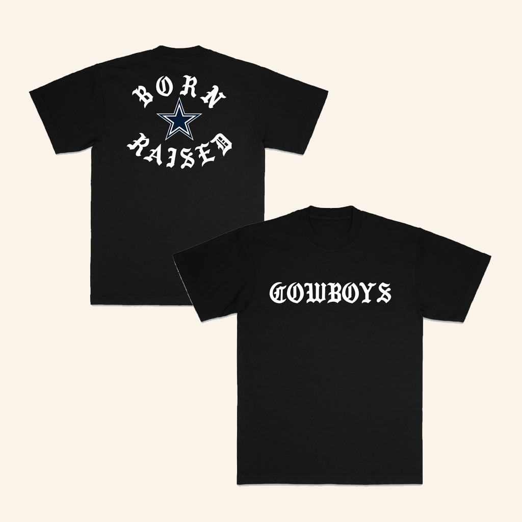 Born x Raised Merch Born X Raised Cowboys Fine Line Shirt Gift Ideas For Football Lovers-1