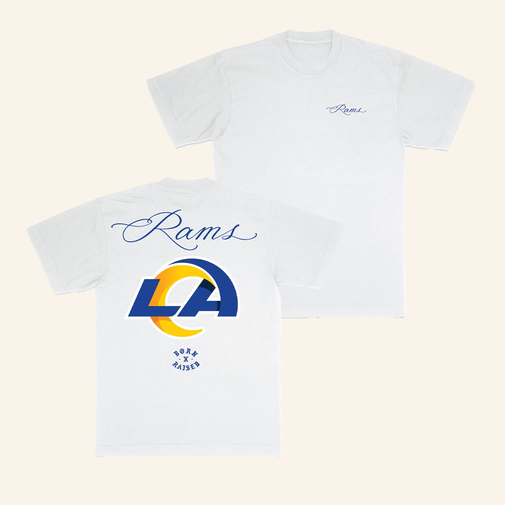 Born x Raised Merch Born X Raised Rams T-Shirt Los Angeles Rams Shirt Gifts For Football Fan-1