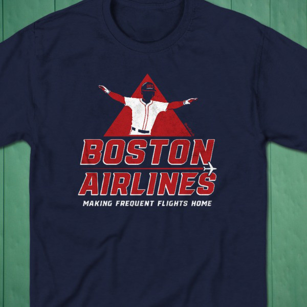 Boston Airlines Making Frequent Flights Home T-Shirt Boston Red Sox Fan Merch Gifts-1