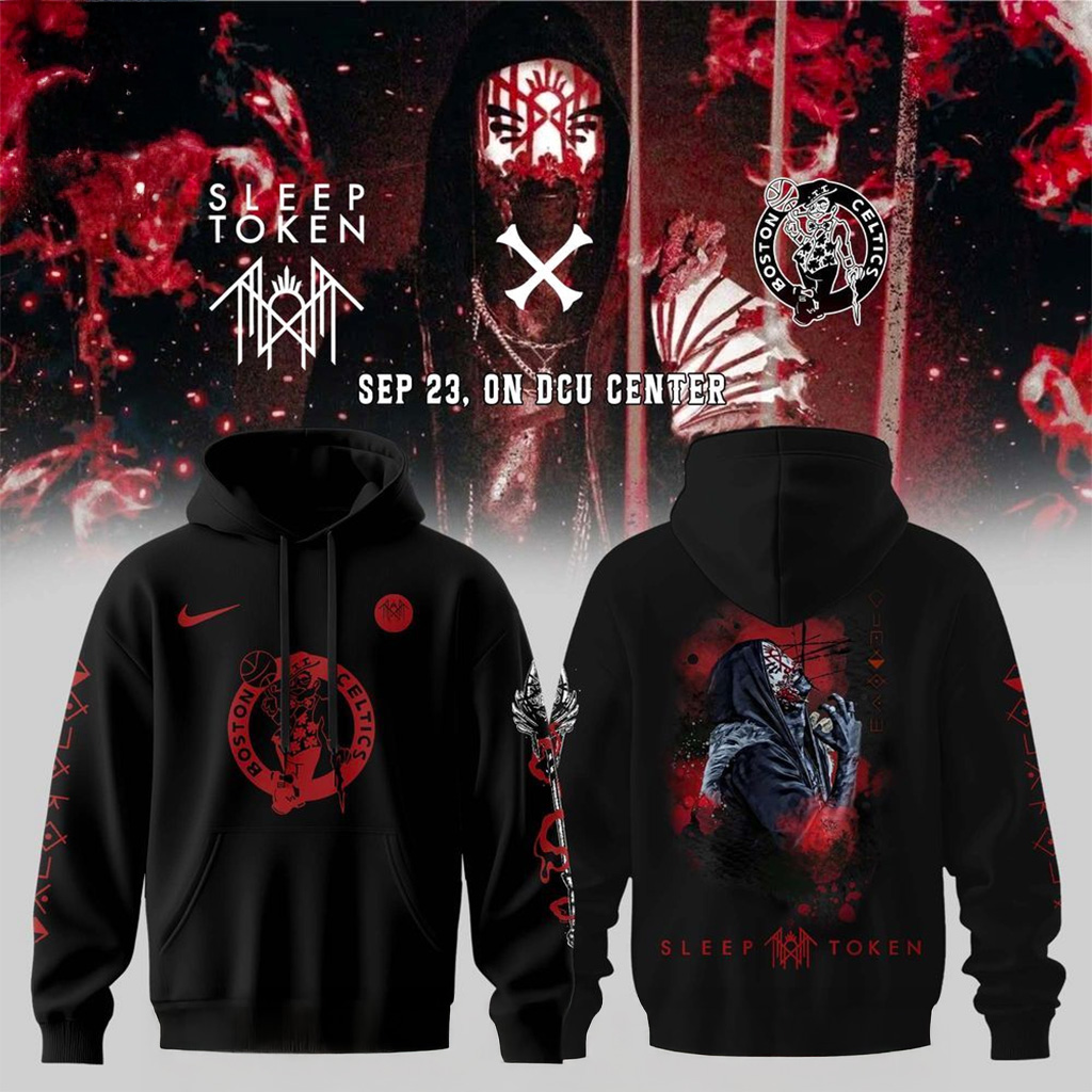 Boston Celtics X Sleep Token Even In Arcadia Tour Hoodie Celtics Merch Halloween Gifts-1