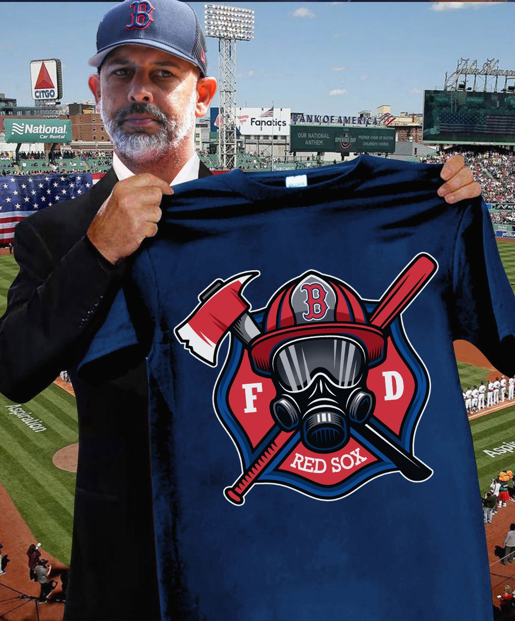 Boston Red Sox Firefighter Fire Dept T-Shirt Honor Fireman Baseball Fan Merch Gifts-1