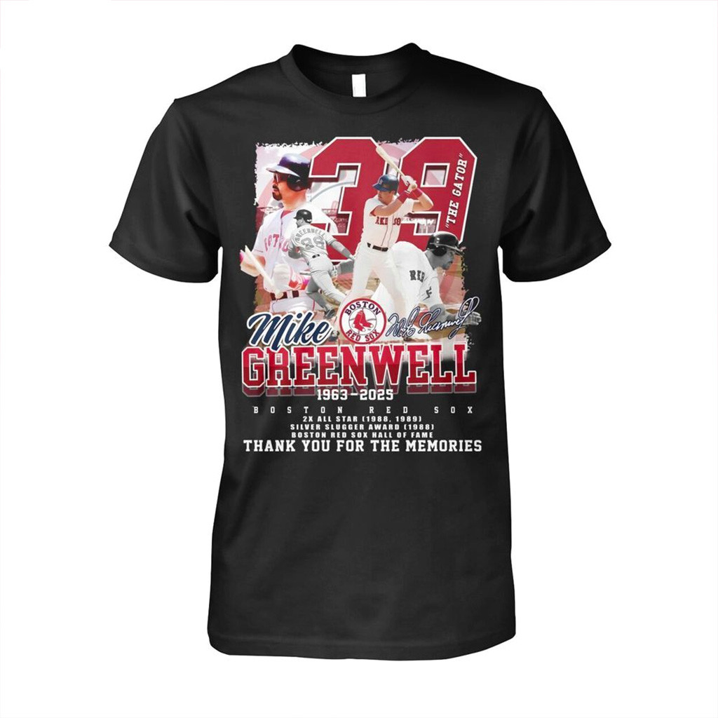 Boston Red Sox Mike Greenwell 1963-2025 Thank You For The Memories T-Shirt Gifts For Fans-1 Boston Red Sox Mike Greenwell 1963-2025 Thank You For The Memories T-Shirt Gifts For Fans-1
