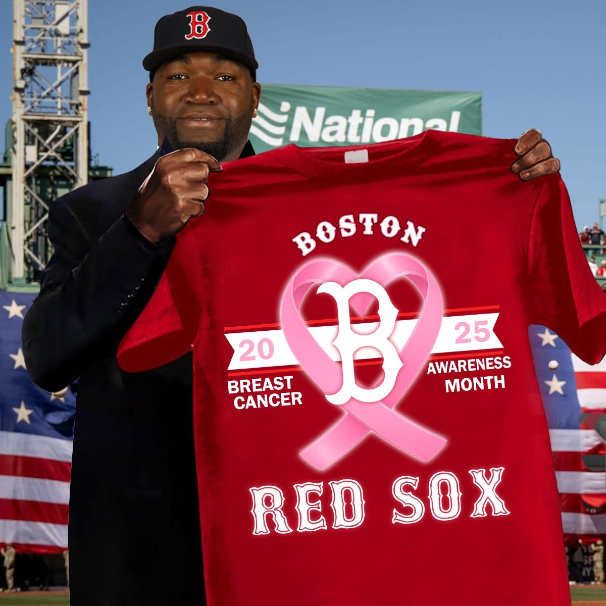 Boston Red Sox Stand Breast Cancer Awareness 2025 T-Shirt Gifts That Support Breast Cancer-1
