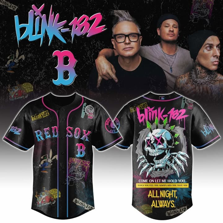 Boston Red Sox x Blink-182 Jersey MLB Merch Best Gifts For Blink-182 Lovers Fans-1 Boston Red Sox x Blink-182 Jersey MLB Merch Best Gifts For Blink-182 Lovers Fans-1