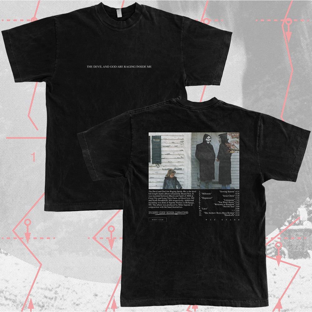 Brand New Band Merch T-Shirt The Devil and God Are Raging Inside Me Tee Fan Birthday Gift for Husband-1