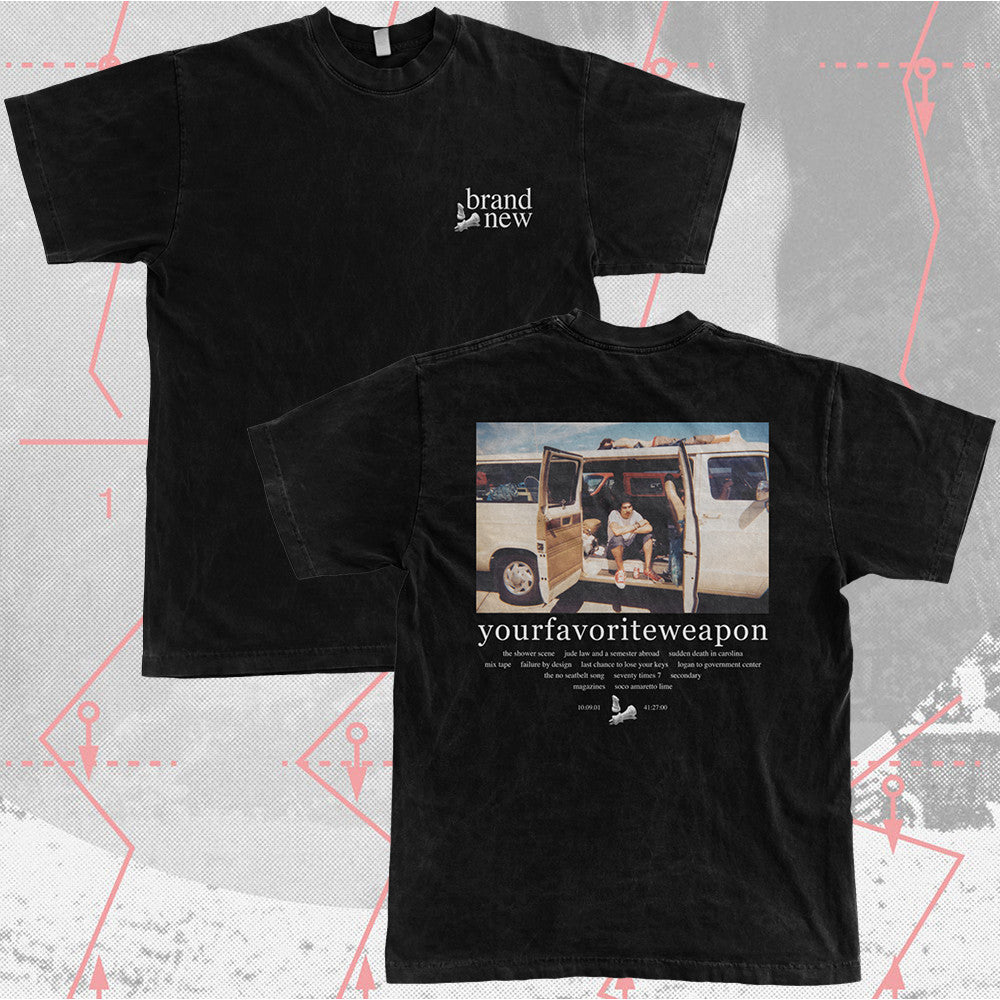 Brand New Band Merch T-Shirt Your Favorite Weapon Tee Music Lovers Gifts For Fan Gifts For BFF-1