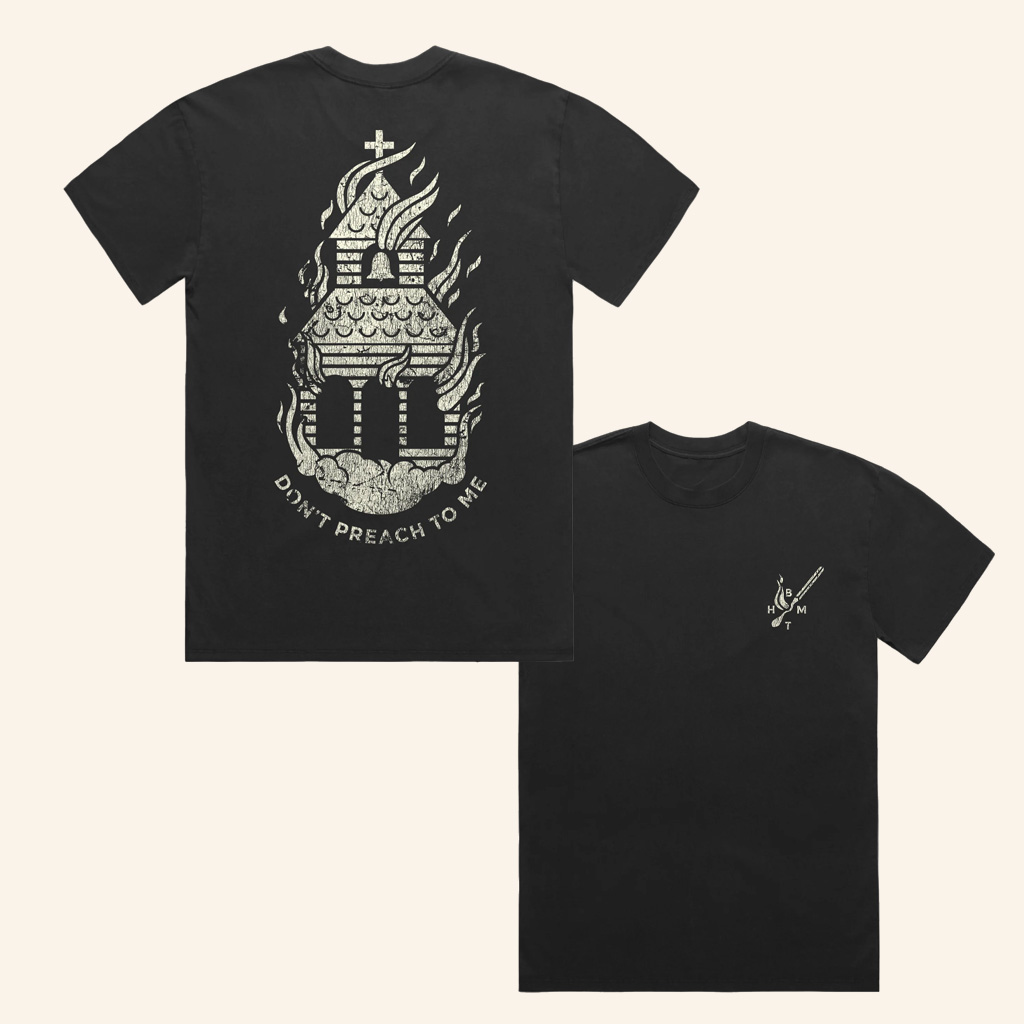 Bring Me The Horizon Merch ThatÃ¯Â¿Â½s The Spirit 10Th Anniversary Faded Black Don_t Preach Shirt_-1