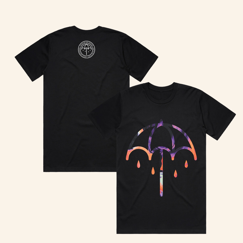 Bring Me The Horizon Merch That's The Spirit 10Th Anniversary Black Coloured Umbrella T-Shirt-1