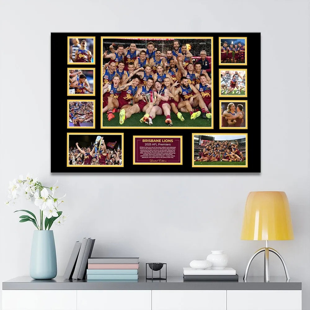 Brisbane Broncos 2025 NRL Premiers Poster Broncos Merch Wall Art For Living Room-1