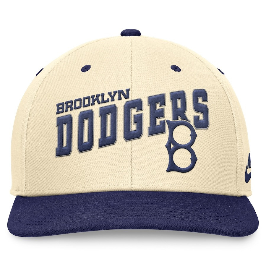 Brooklyn Dodgers Hat Cream Royal Rewind Cooperstown Collection Performance Snapback Hat-1