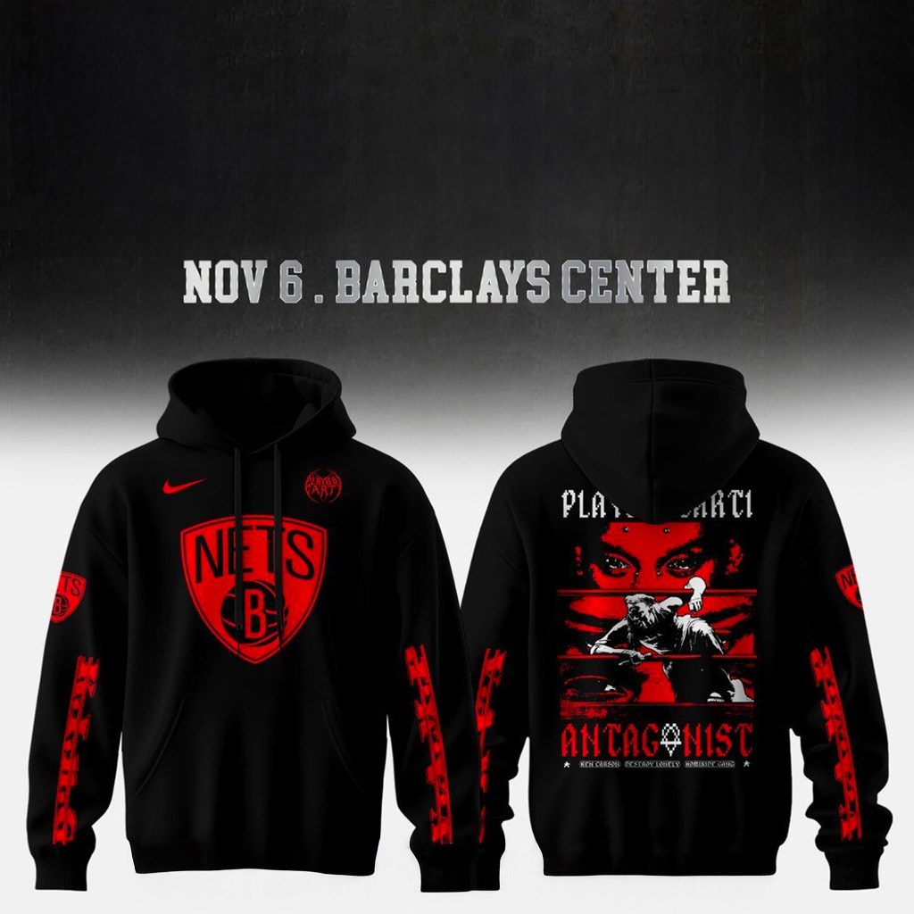 Brooklyn Nets X Playboi Carti Antagonist Tour 2.0 Hoodie Brooklyn Nets Merch Gift For Him-1