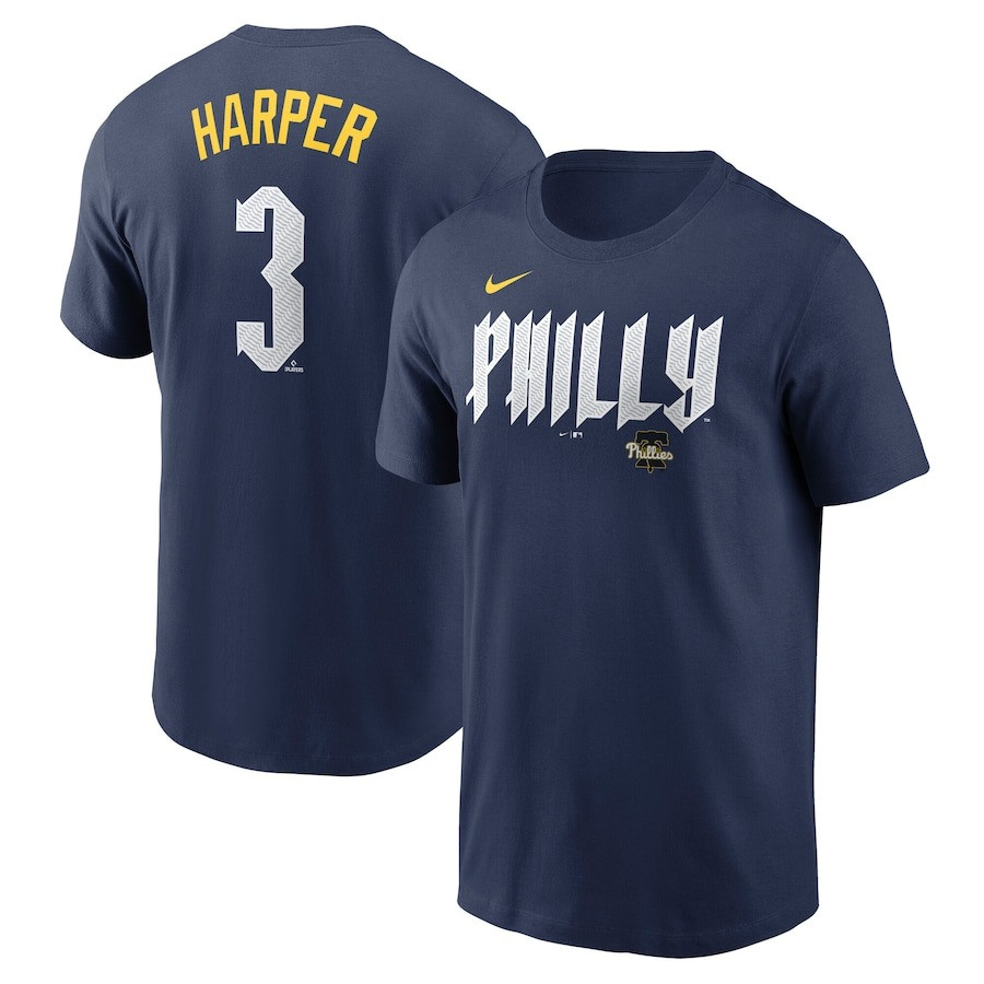 Bryce Harper Philadelphia Phillies City Connect T-Shirt Name & Number Shirt Merch For Fans-1