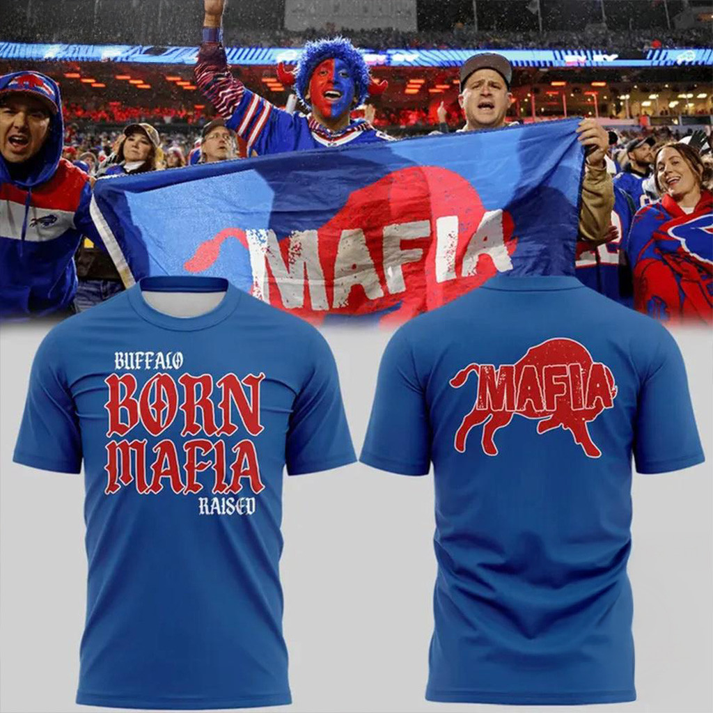 Buffalo Bills Born Mafia 2025 Football T-Shirt Bills Merch Best Gifts For Football Fans-1