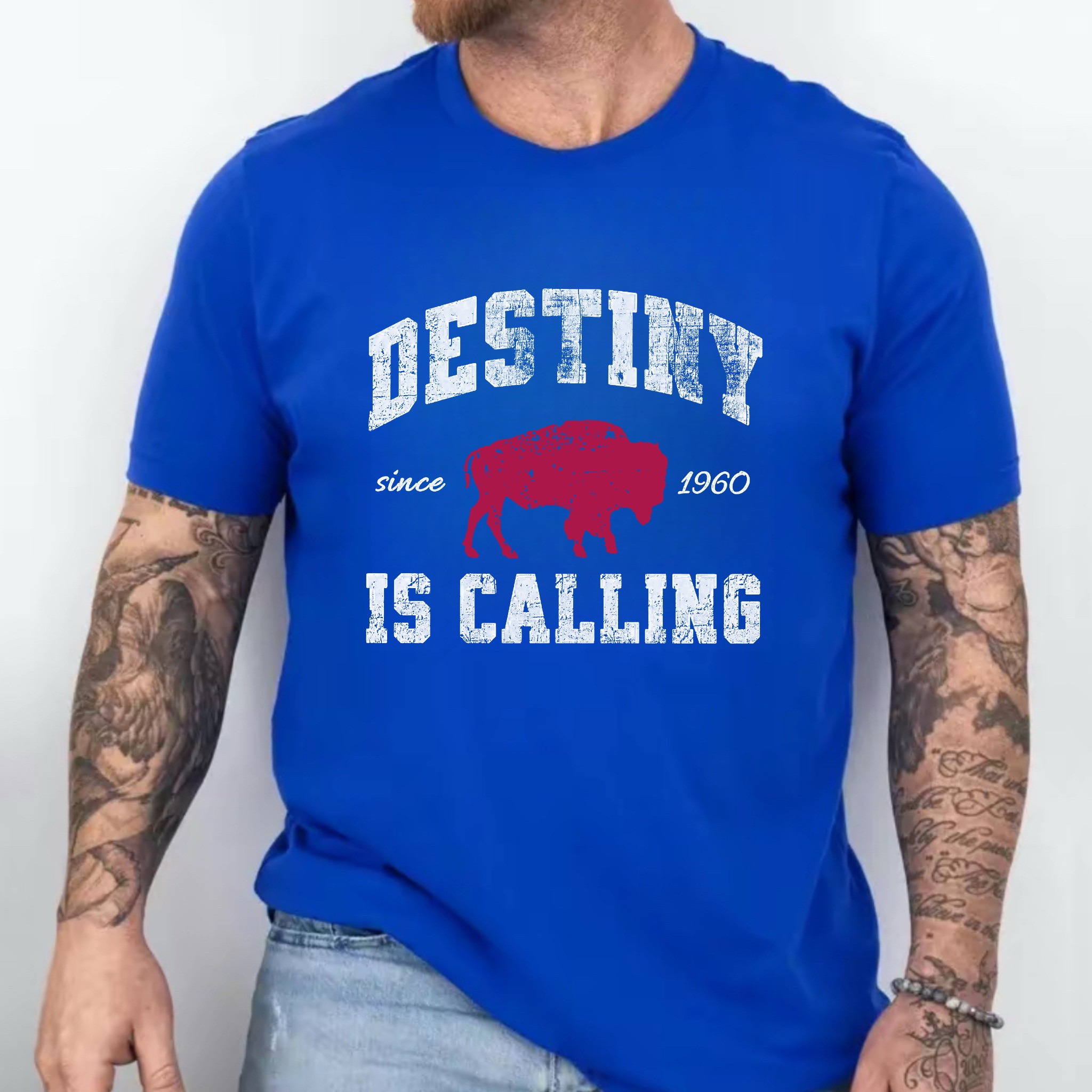 Buffalo Bills Destiny since 1960 Is Calling T-Shirt Men's Gifts For Buffalo Bills Mafia-1