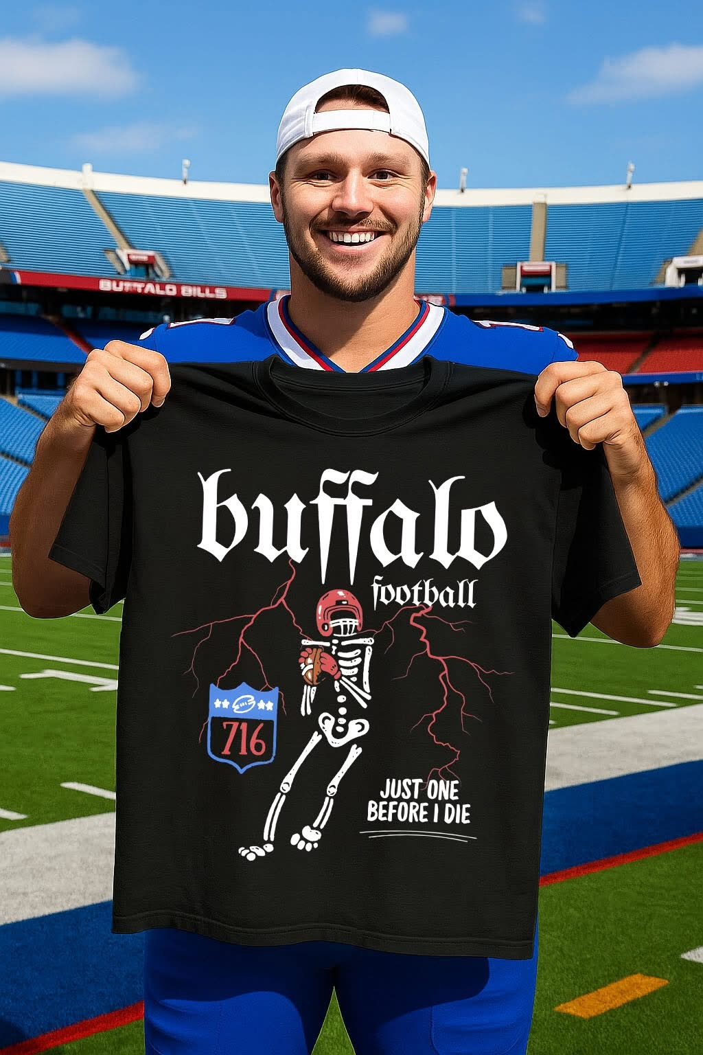 Buffalo Bills Football 716 Just One Before I Die T-Shirt Buffalo Bills Fan Merch Gifts-1