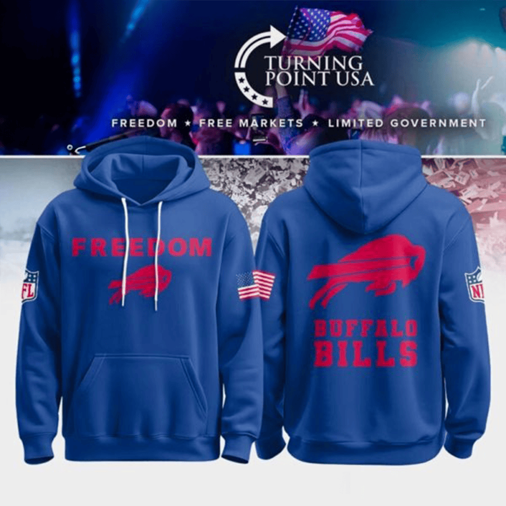 Buffalo Bills Freedom Turning Point USA Hoodie TPUSA Clothing Buffalo Bills Christmas Gifts-1