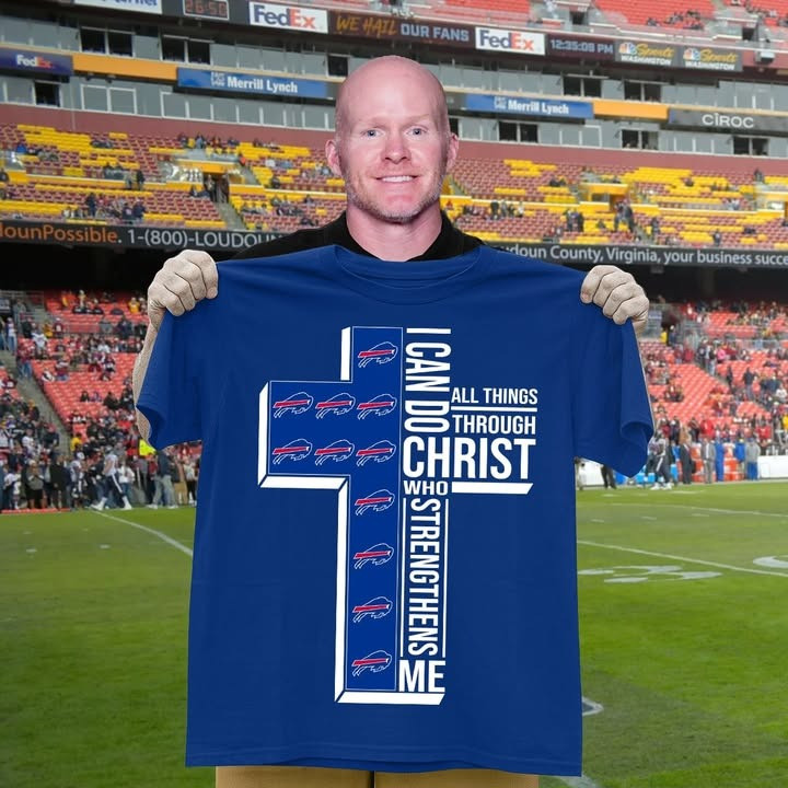 Buffalo Bills I Can Do All Things Through Christ T-Shirt Bills Merch Faith Gifts For Fans-1