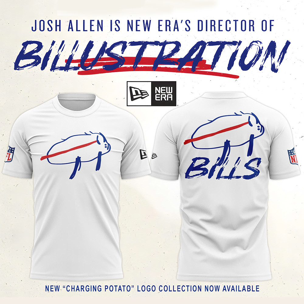 Buffalo Bills Josh Allen Charging Potato Logo T-Shirt Football Lovers Mafia Bills Merch-1