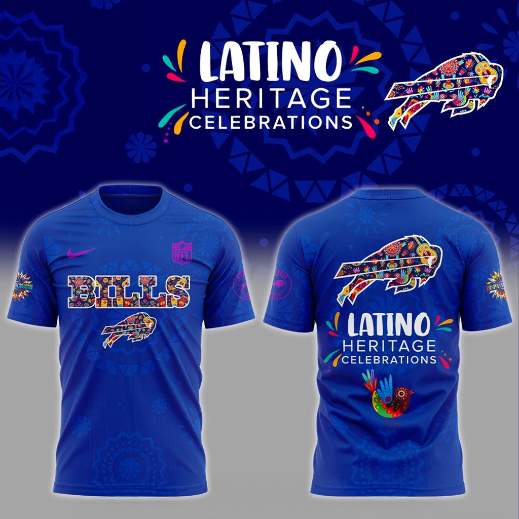 Buffalo Bills Latino Heritage Celebrations 2025 T-Shirt Buffalo Bills Merch Gift For Him-1