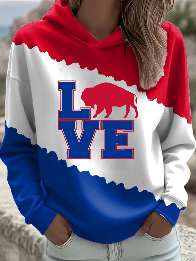 Buffalo Bills Love Women's Hoodie Football Christmas Gifts For Buffalo Bills Fans For Her-1