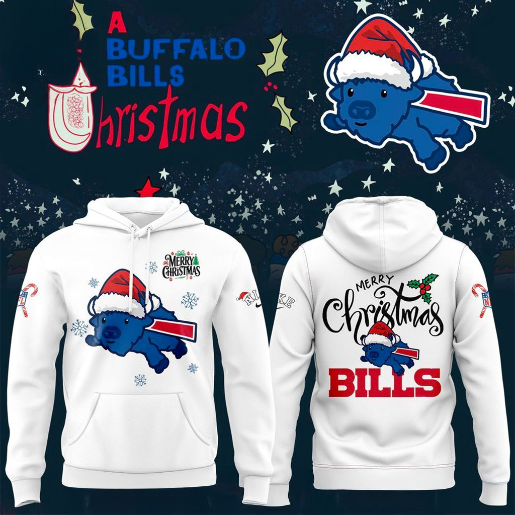 Buffalo Bills Merry Christmas 2025 Hoodie Bills Merch Christmas Gifts For Husband-1