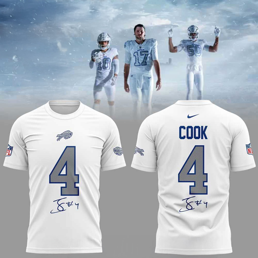 Buffalo Bills Rivalry Series James Cook 4 Signature T-Shirt Buffalo Bills Merch Fan Gifts-1 Buffalo Bills Rivalry Series James Cook 4 Signature T-Shirt Buffalo Bills Merch Fan Gifts-1