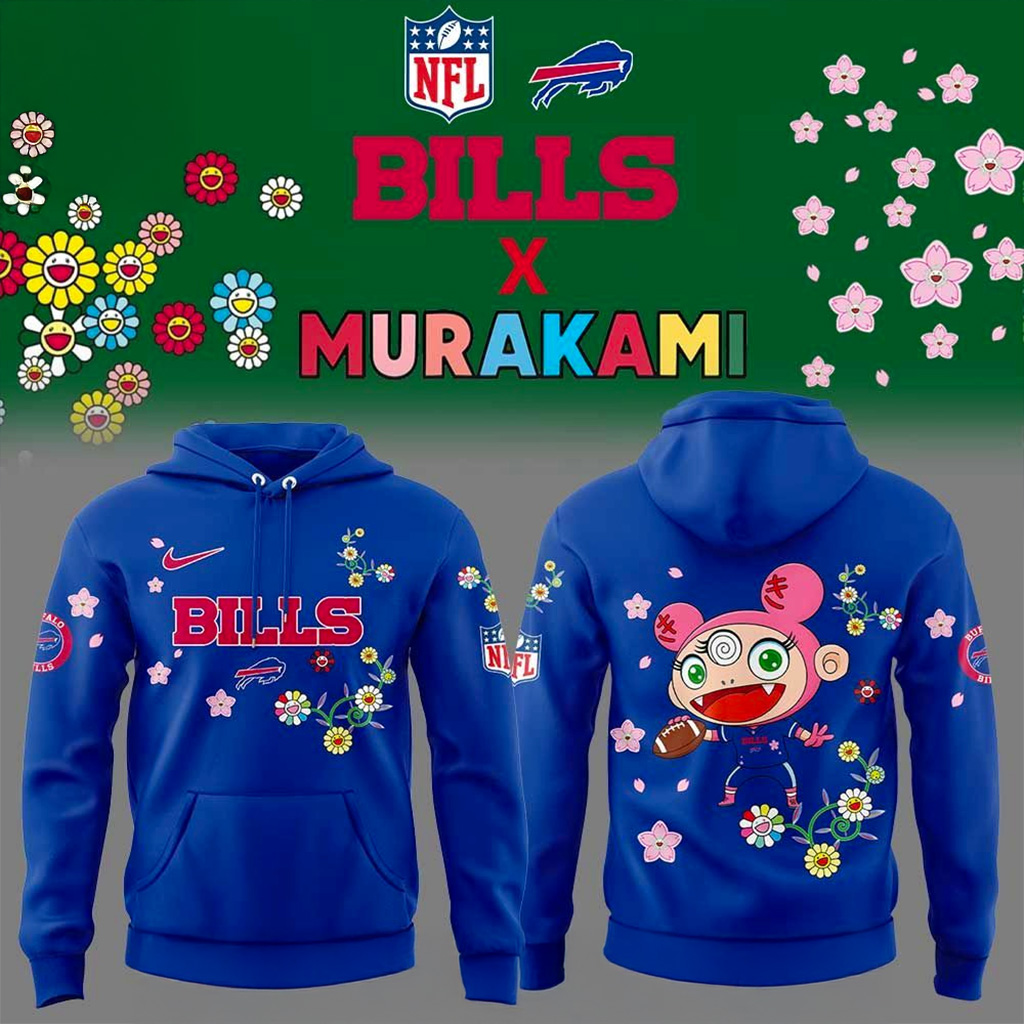Buffalo Bills x Takashi Murakami Hoodie Buffalo Bills Merch Gift Ideas For Football Lovers-1