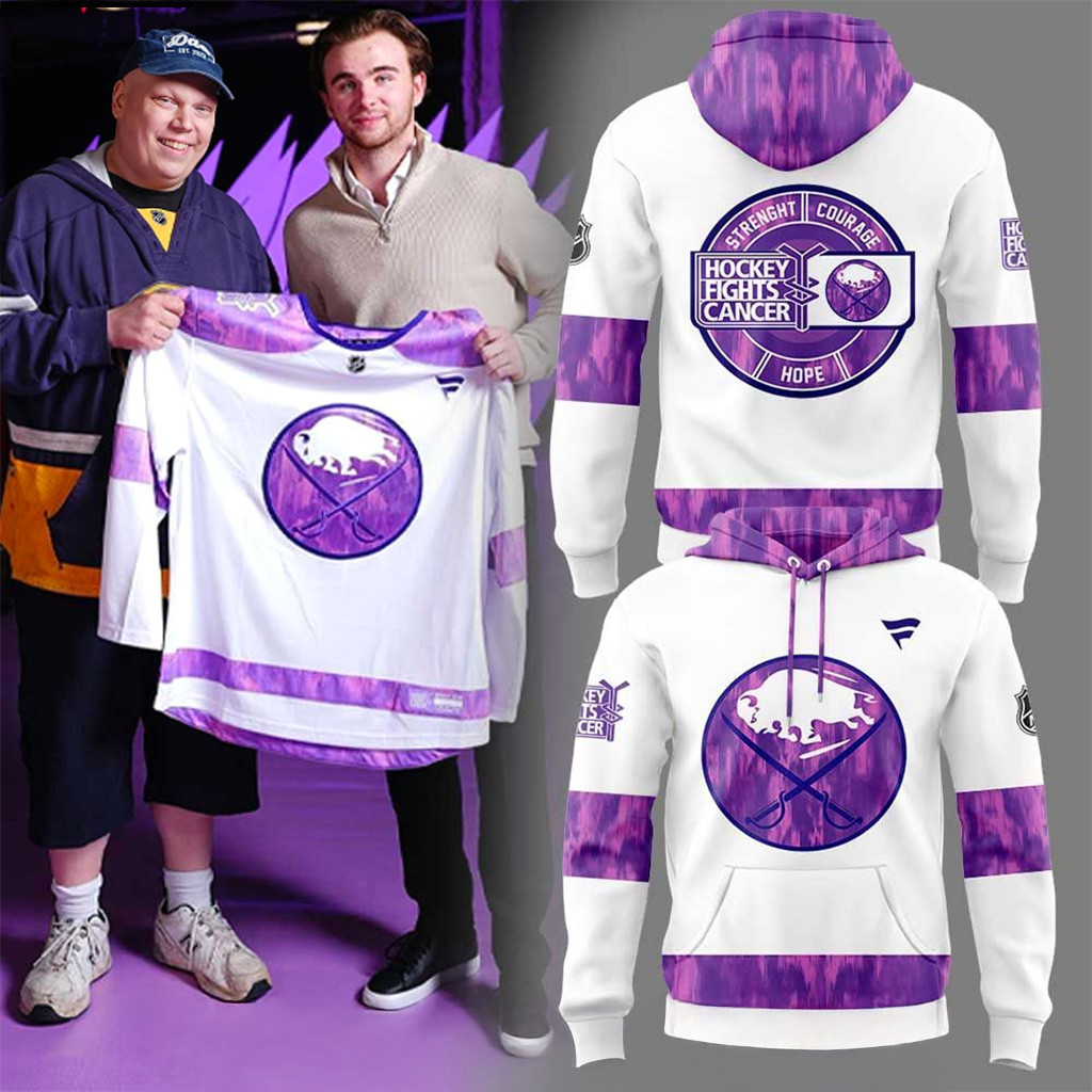Buffalo Sabres Hockey Fights Cancer Hoodie Sabres Merch Best Gifts For Hockey Fans-1