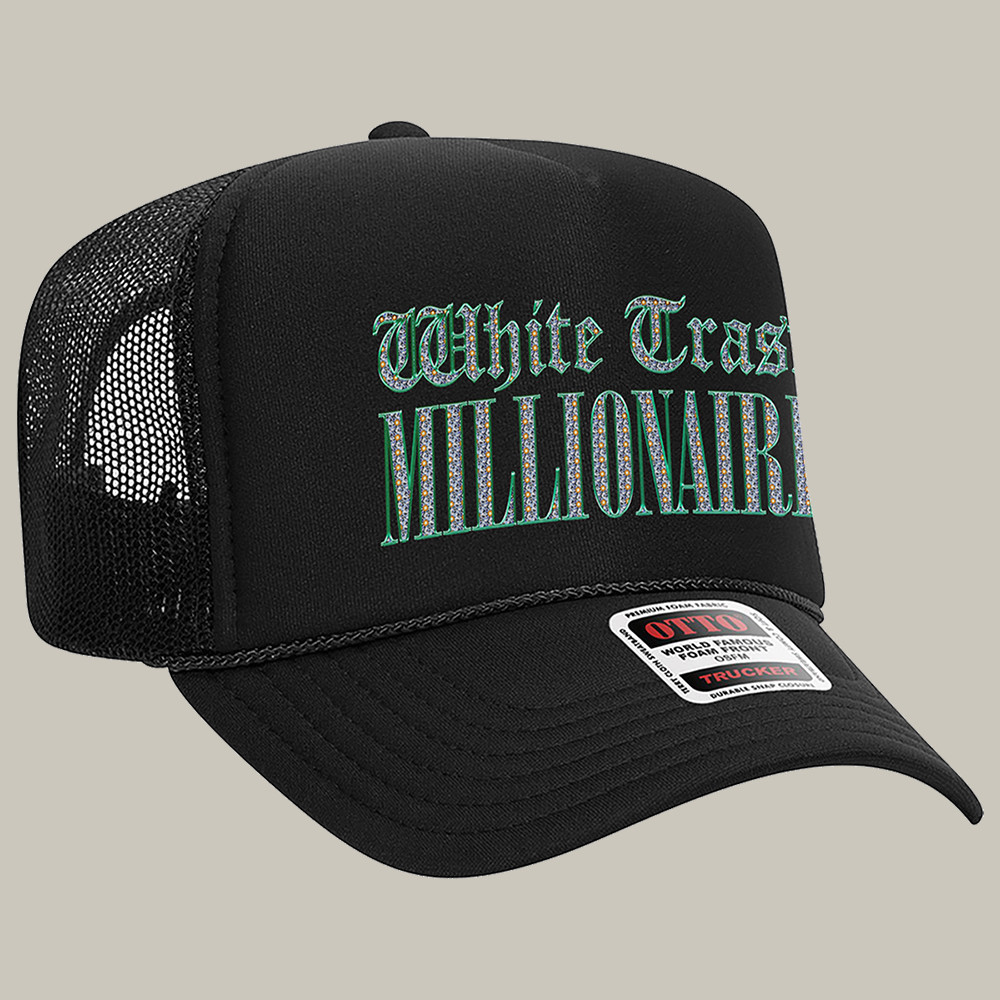 Bunnie Xo Trucker Hat White Trash Millionaire Popular Influencer Merch Gifts For Bunnie Xo Fans-1