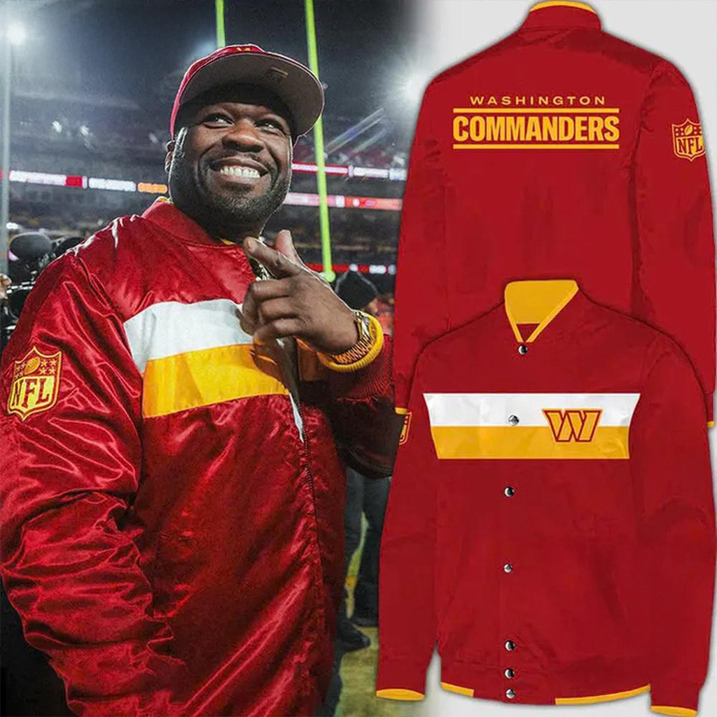 Burgundy Washington Commanders Baseball Jacket Fan Merch Christmas Gifts For Husband-1