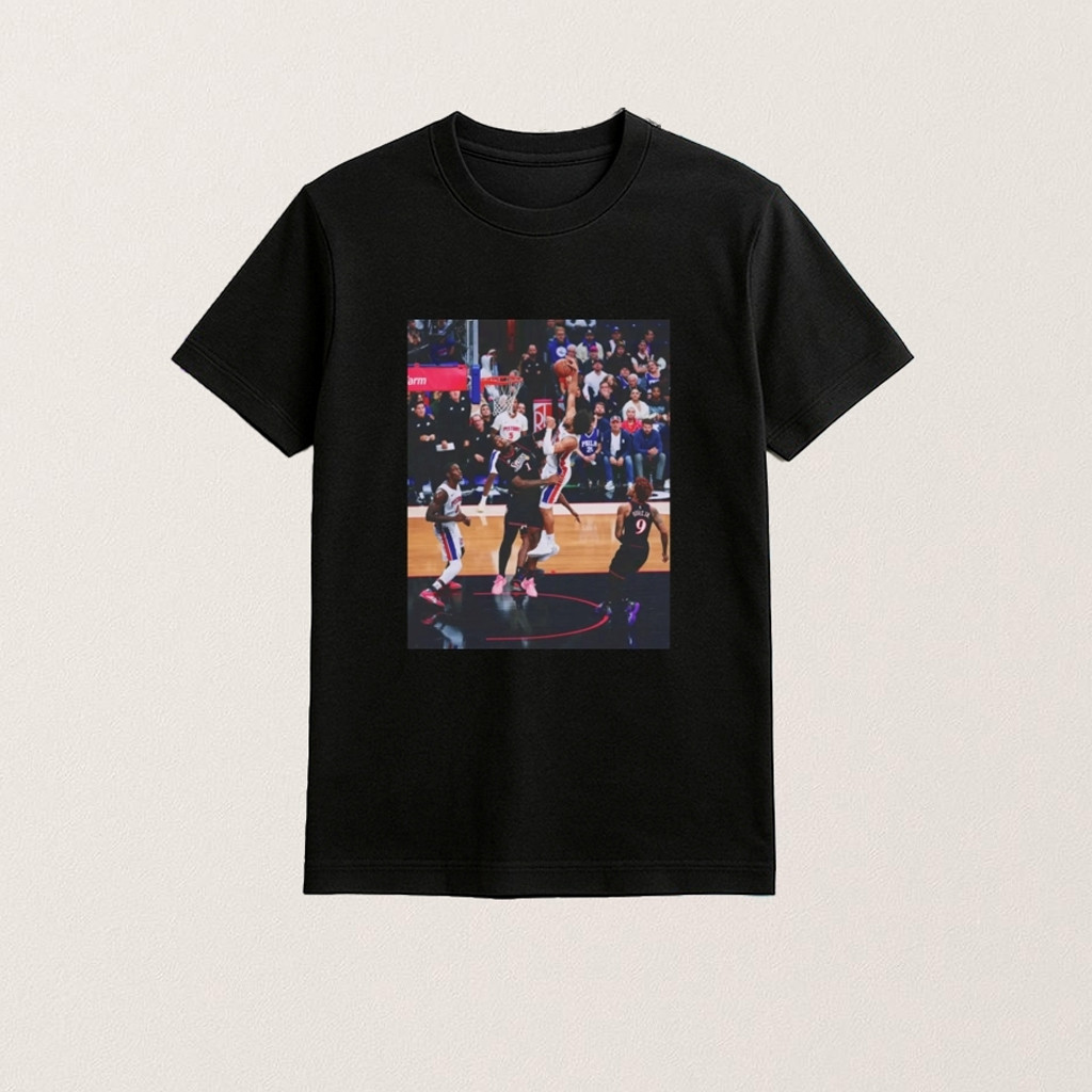 Cade Cunningham Dunking Over Drummond Shirt Cade Cunningham Merch Gifts For Basketball Fan-1