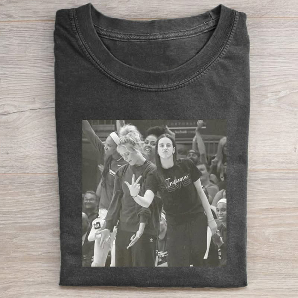 Caitlin Clark And Sophie Cunningham Indiana Fever Shirt Women's Basketball Fan Merch-1