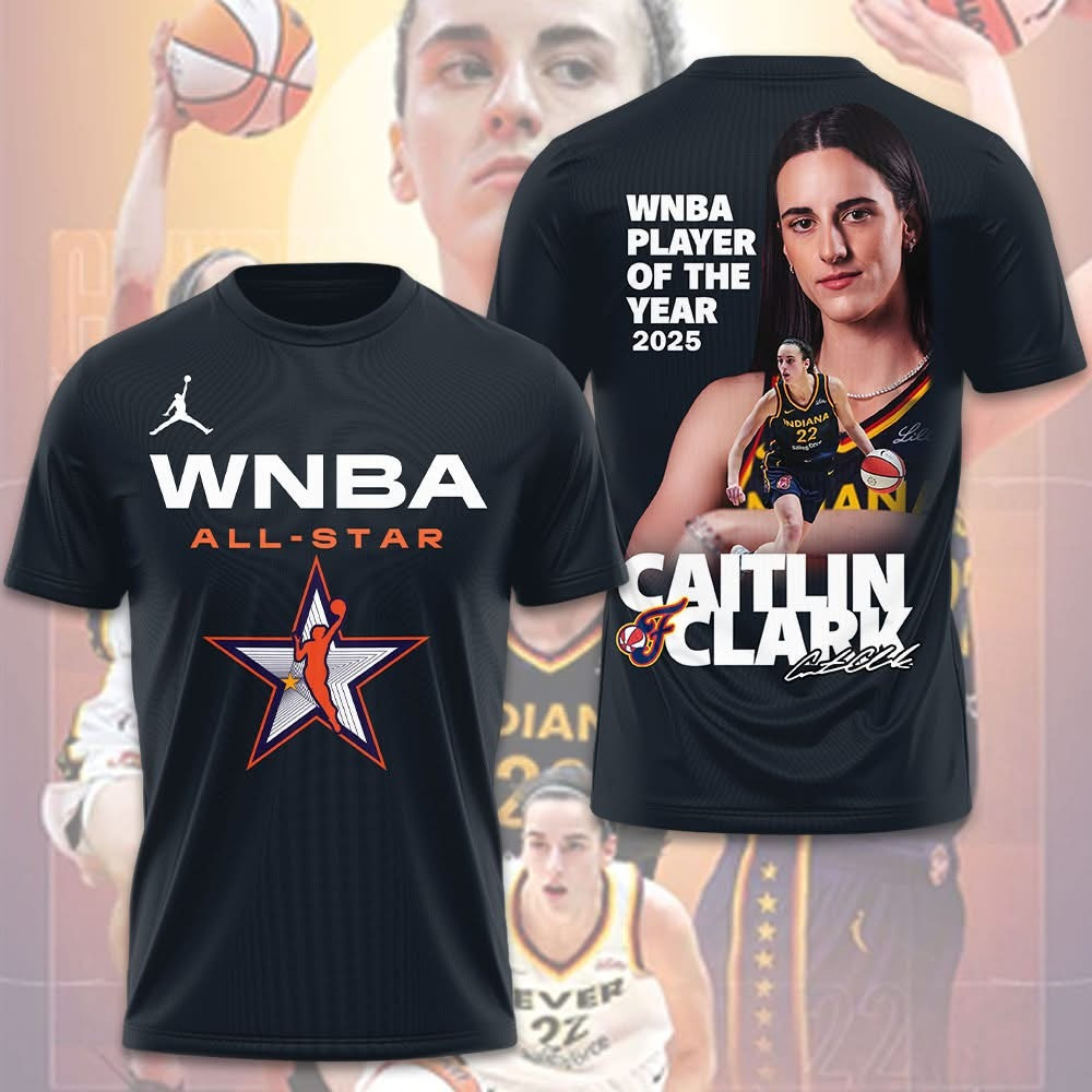 Caitlin Clark WNBA Player Of The Year T-Shirt 2025 WNBA All-Star Indiana Fever Fan Merch-1