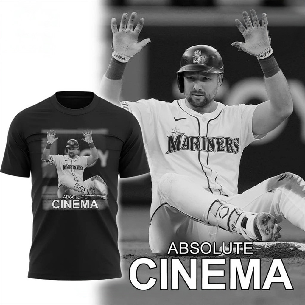 Cal Raleigh Absolute Cinema T-Shirt Fan Merch Christmas Gift Ideas For Dad-1