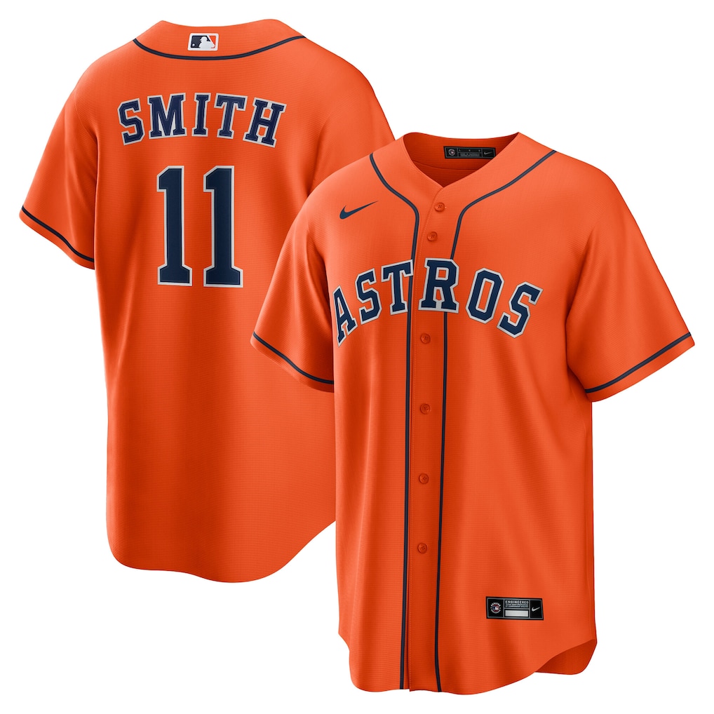 Cam Smith Houston Astros Nike Alternate Replica Jersey - Orange-1