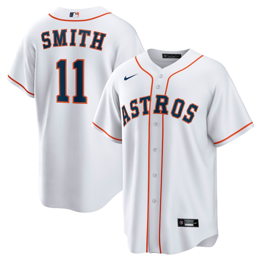 Cam Smith Houston Astros Nike Home Replica Jersey - White-1