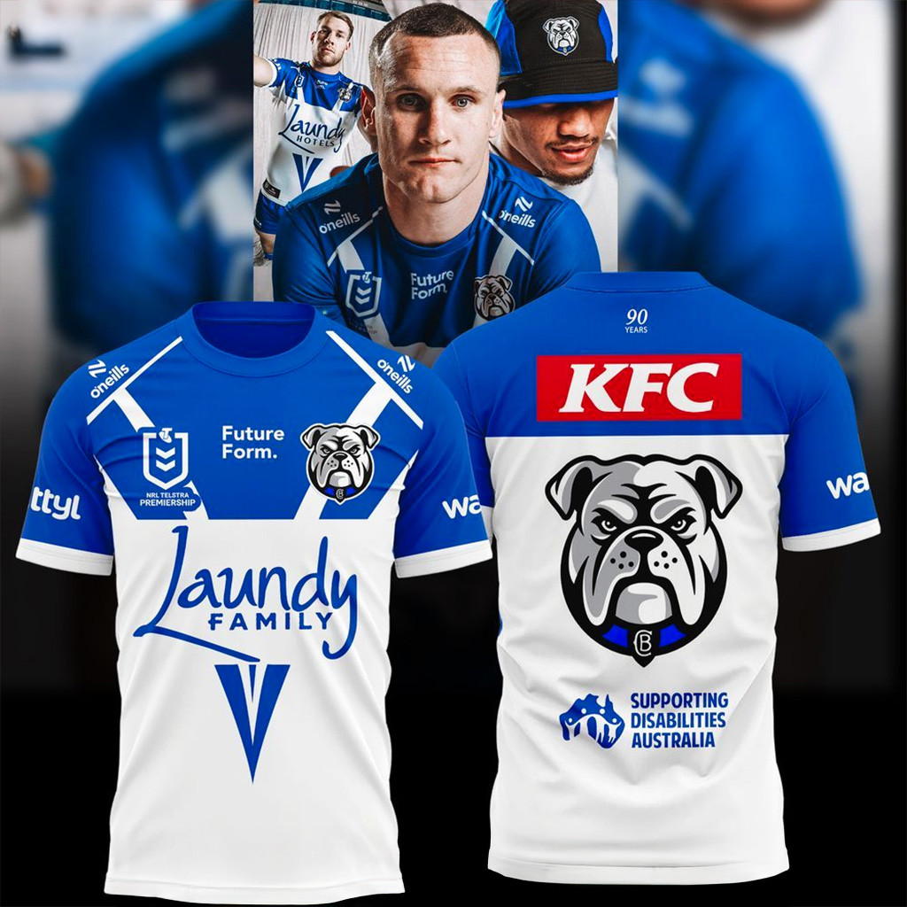 Canterbury Bankstown Bulldogs New Look T-Shirt Fan Merch Christmas Present Ideas For Boyfriend-1